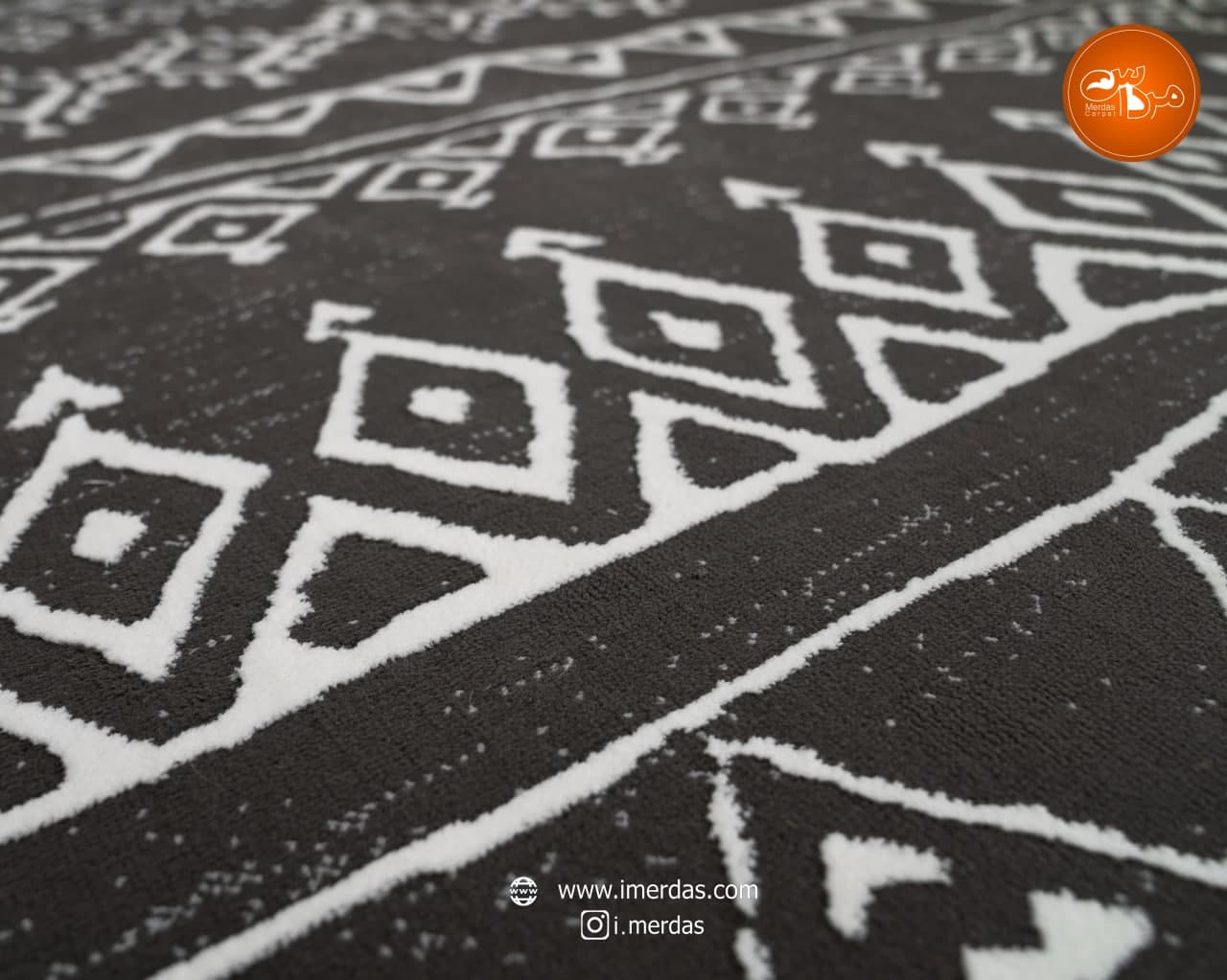فرش مراکشی کد 41301 زمینه مشکی							